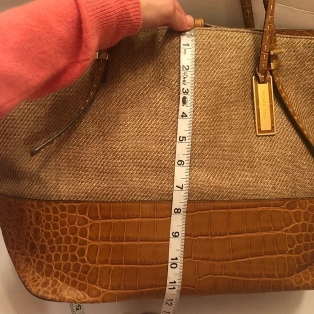 Michael kors collection embossed leather tote bag